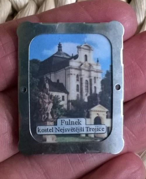 Turistický štítek na hůl - Fulnek kostel Nejsvětější Trojíce (MB678)