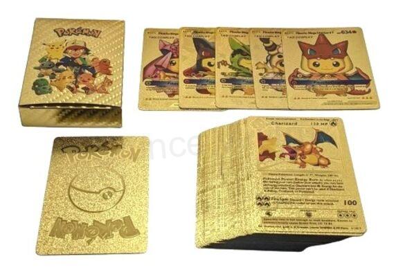 Pokemon zlatá foliová karta více variant (D698)