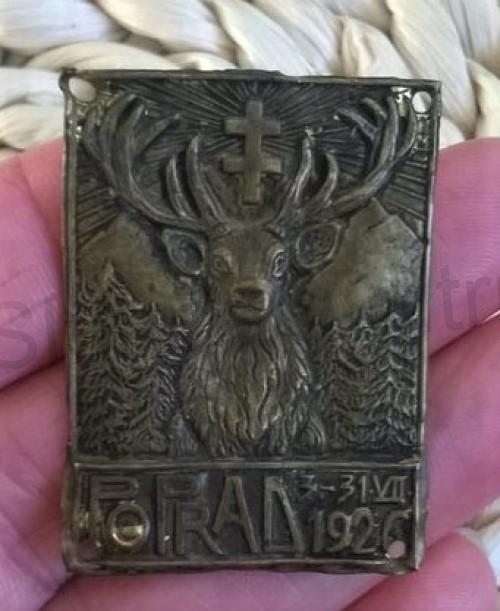 Turistický štítek na hůl - Poprad 3-31. VII 1920 (MB805)