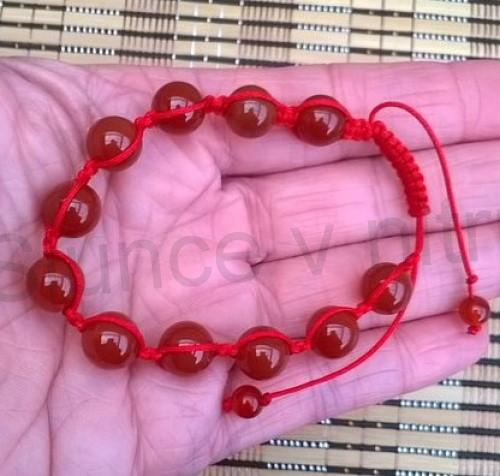 Minerální náramek s karneolem shamballa (X1252)