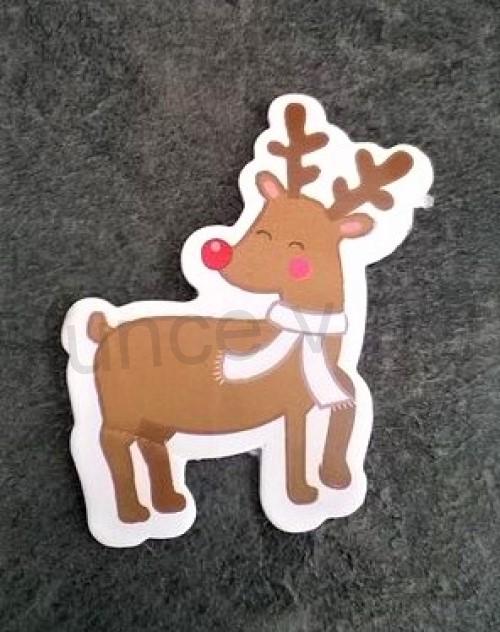 Pěnové 3D vánoční samolepky, nálepky sobík (E669)