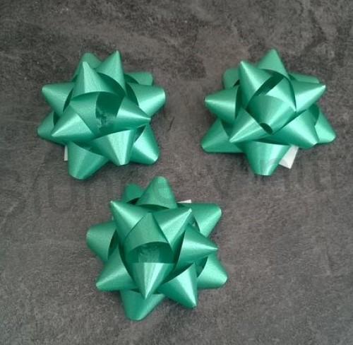 Dárková stužka, rozeta 7 cm zelená Světlá (E675)
