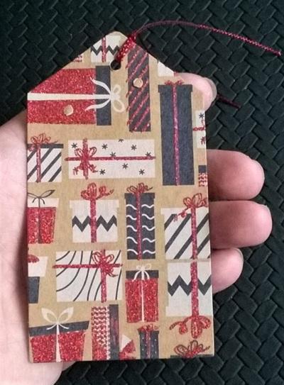 Vánoční jmenovky, visačky na dárky 11 x 6 cm - číslo 1 (V132)