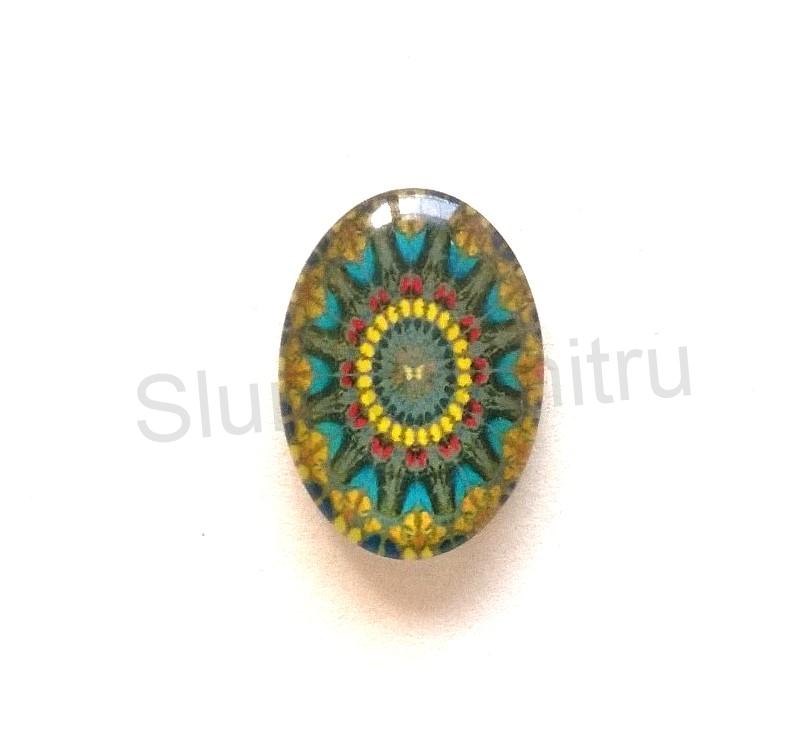 Kabošon ovál - sklo 25 x 18 mm (AD66)