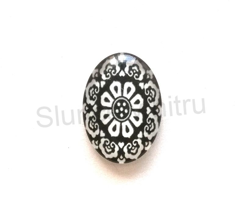 Kabošon ovál - sklo 25x18 mm (AD67)
