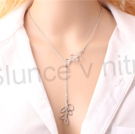 Náhrdelník, přívěšek větvičky stříbrné (BD75)