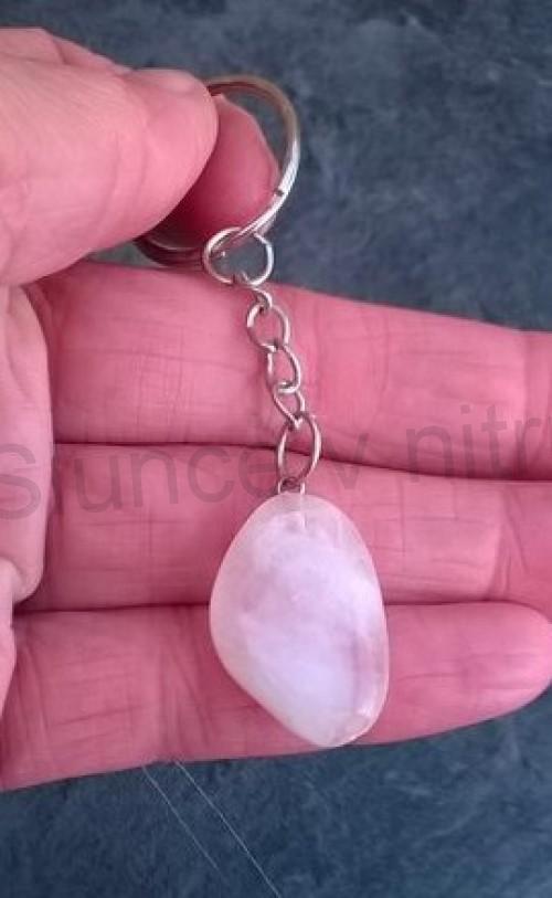 Přívěsek na klíče - minerální růženín (X1407)