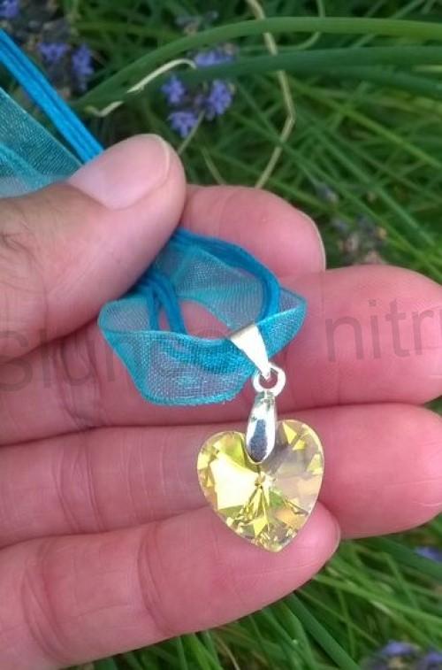 Náhrdelník s rakouským křišťálovým srdcem Swarovski (BD628)