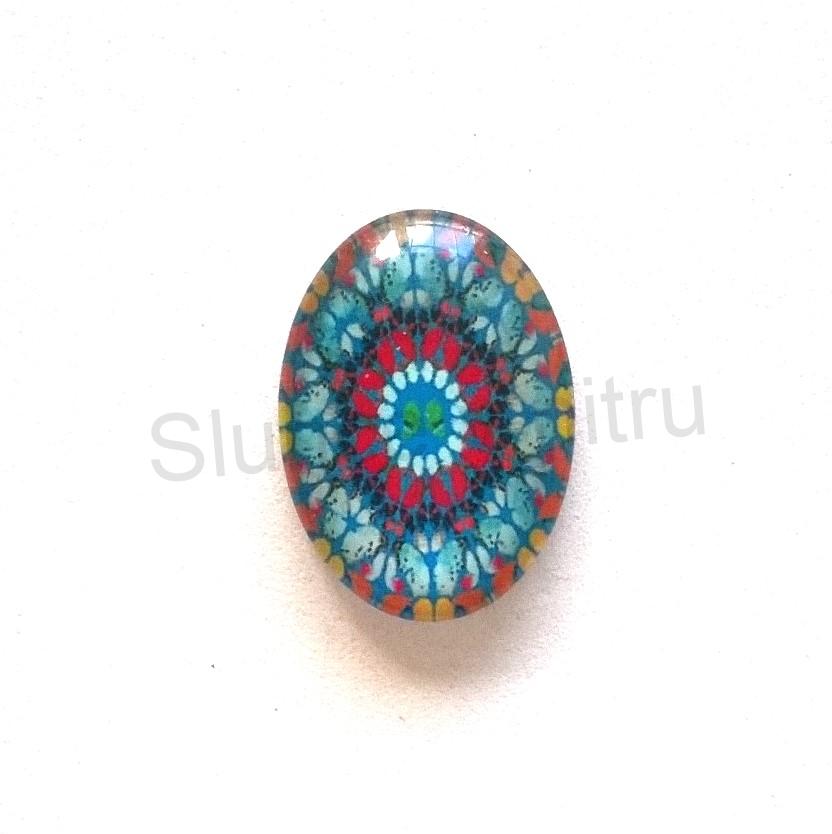 Kabošon ovál - sklo 25 x 18 mm (AD59)
