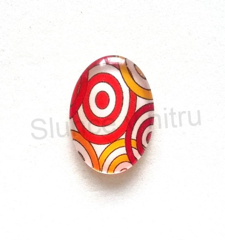 Kabošon ovál - sklo 25x18 mm (AD94)