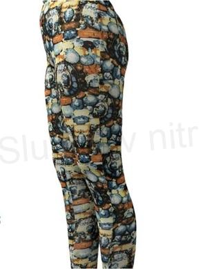 Dámské legíny žluté barevné – velikost XL/2XL (k191)