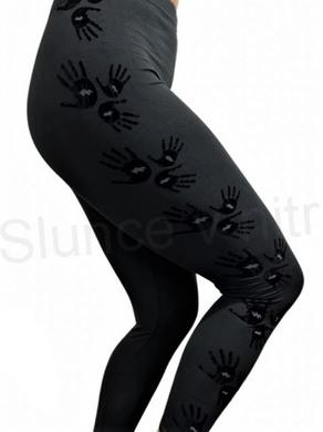 Dámské černé elastické legíny S/M (K224)