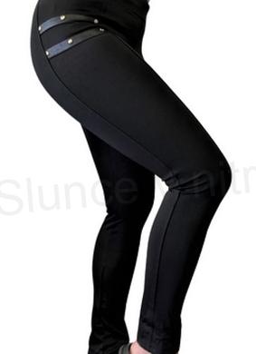 Dámské černé elastické legíny M (K225)