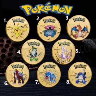 Pozlacená POKÉMON - mince - 6 (MA33)