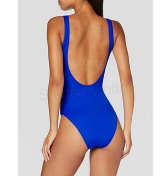 Sportovní dámské jednodílné plavky 2XL modré (K242)