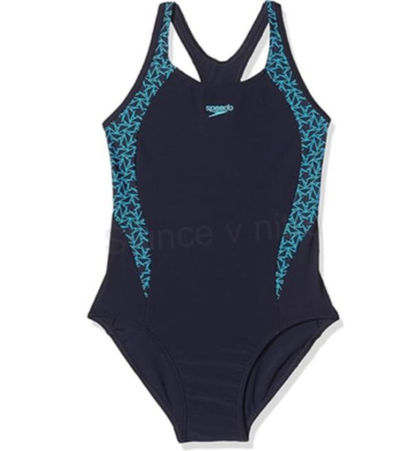 Sportovní dívčí jednodílné plavky Speedo 128 tmavě modré (W180)