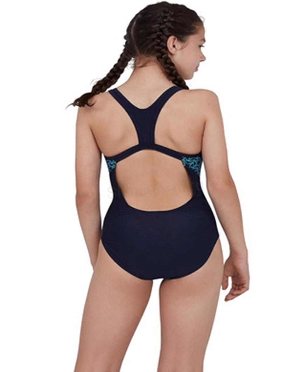 Sportovní dívčí jednodílné plavky Speedo 128 tmavě modré (W180)