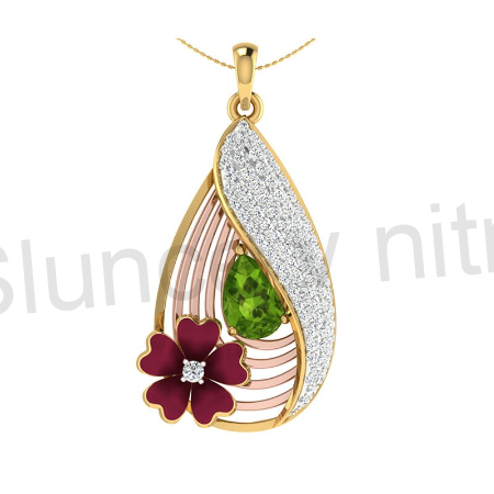 Pozlacená luxusní souprava šperků Swarovski Elements s květinou, kytičkami (BS8)