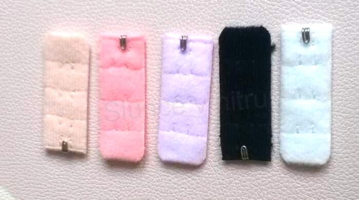 Prodloužení obvodu podprsenky bez pruženky šíře 20 mm jednořadé - černé (C675)