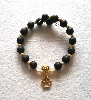 Minerální náramek s achátem a opalitem (BC165)