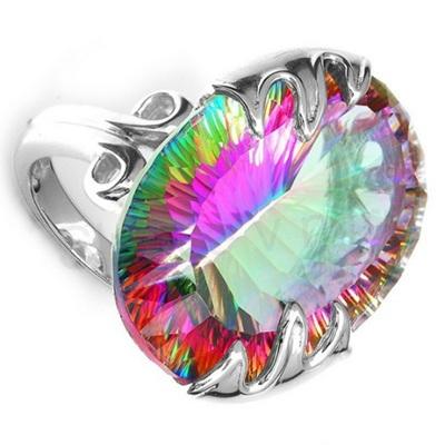 Dámský prsten s multi zirkonem velikost 58 (BP407)