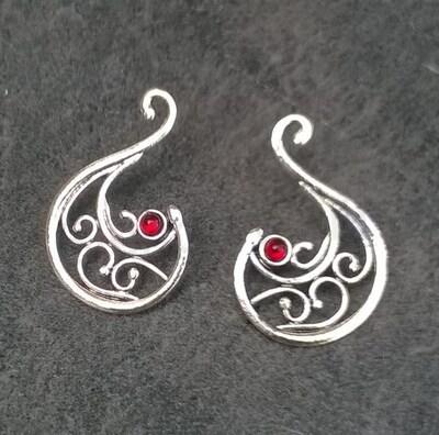 Kované puzetové vykladáné náušnice s kamínkem ozdobné (BB726)