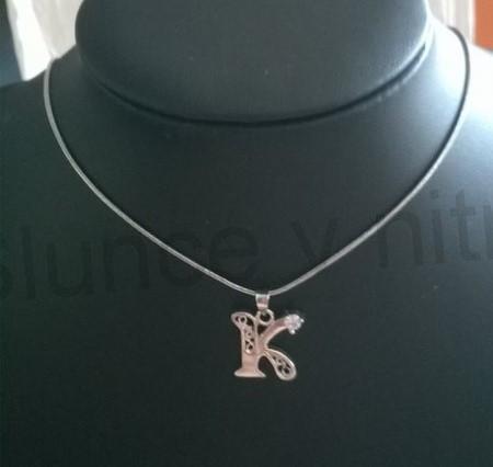Řetízkový náhrdelník s písmenem K (BD720)