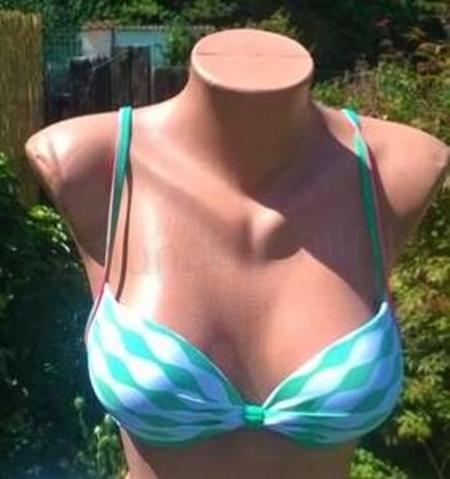 Dámské dvoudílné plavky – zelené vlnky (K338)