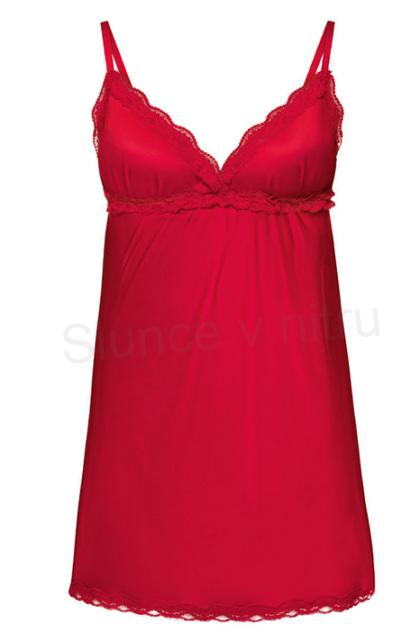 Sexy krajková noční košilka spodní prádlo velikost 40 červená (K343)