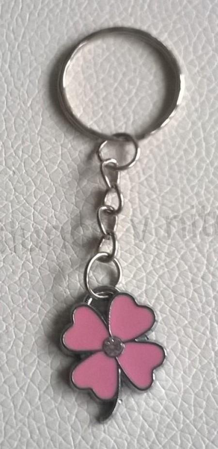 Přívěsek, klíčenka na klíče Čtyřlístek více barev (D722)