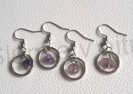 Minerální Ametystové náušnice (X1685)