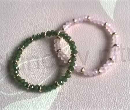 Korálkový náramek na ruku zelený (BC564)