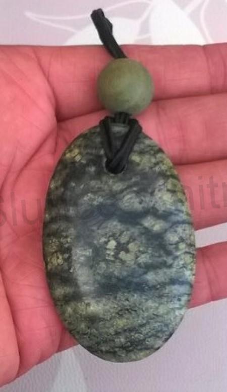 Minerální šňůrkový náhrdelník mramorový (X1692)