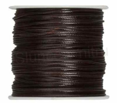 Hnědá bavlněná voskovaná šňůrka 1 mm (N144)