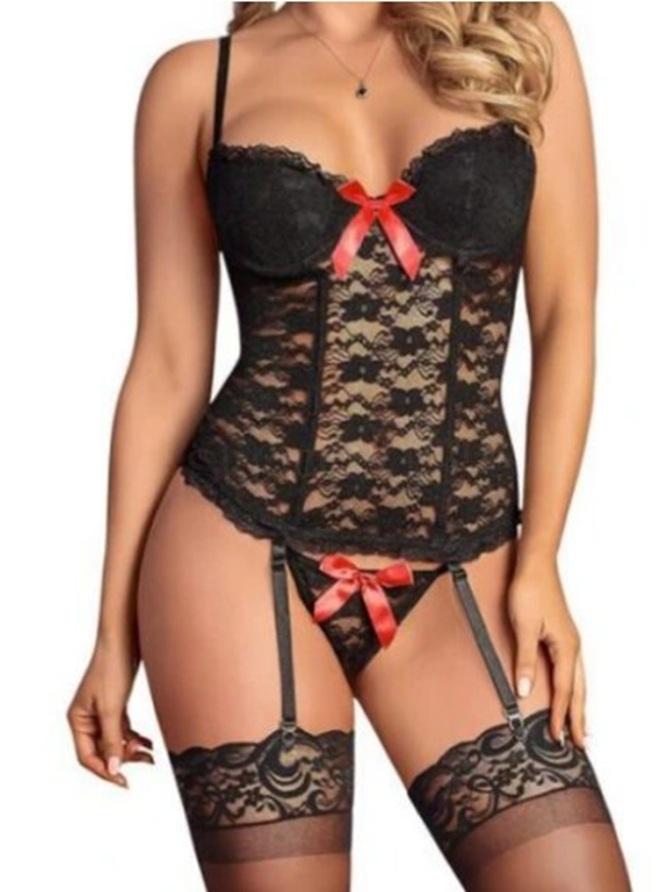 Dámský sexy korzet – černý, velikost M (K370)