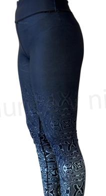 Dámské modrobílé barevné elastické legíny M/L (K376)