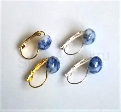 Minerální sodalitové náušnice 10 x 10 mm (X1705)