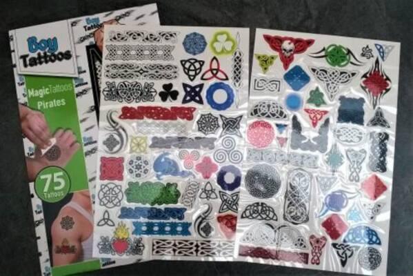 Voděodolné, dočasné tetovaní originál piráti - balení 2 kusy (E841)