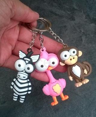 Kličenka, přívěšek Zvířátka s Velkýma očima 3D Zebra (H465)