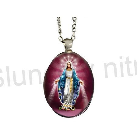 Nerezový náhrdelník s přívěškem panna Marie (BD792)