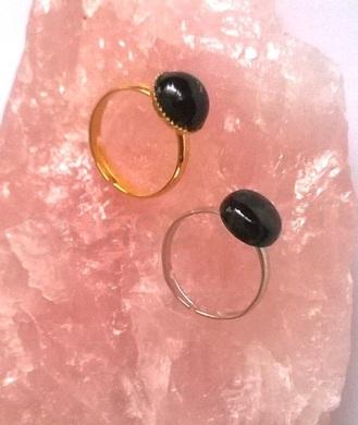 Nastavitelný minerální prsten onyx (X1719)