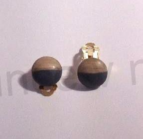 Náušnice klipsy imitace dřeva (BB764)