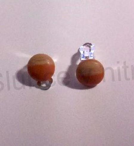 Náušnice klipsy imitace dřeva (BB767)