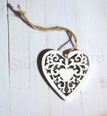 Dřevěné výřezy Srdce v srdci 2 kusy (V147)