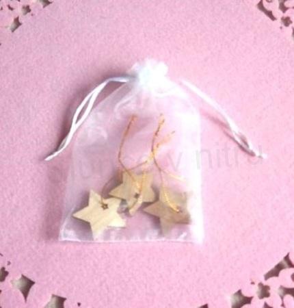 Dárkový sáček organza s hvězdami 10 x 15 cm (AE33)