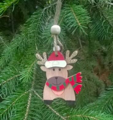 Dřevěné výřezy - závěsná ozdoba vánoční Sob (V165)