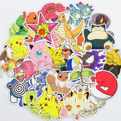 Zvířátka samolepky Pokémon mix 5 ks (E48)