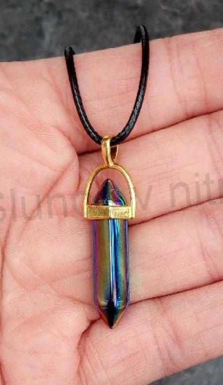 Minerální náhrdelník Aqua Aura Titanium (X1733)