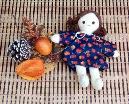 Hadrová panenka Anička délka 15 cm (D895)