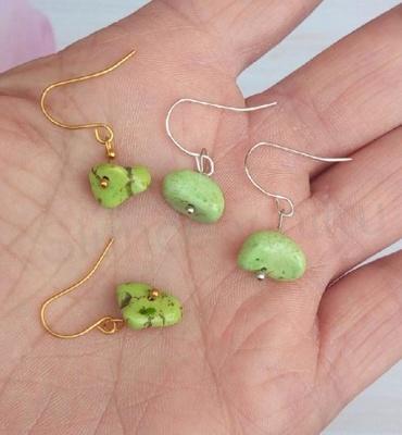 Minerální náušnice magnezitové platinové (X1844)